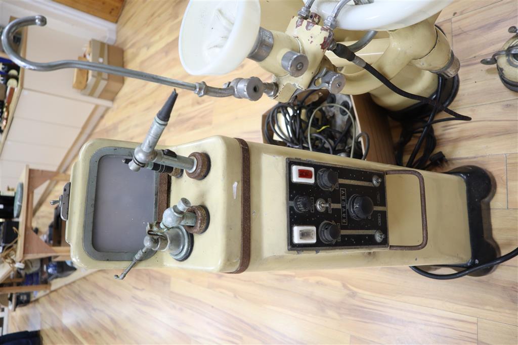A Rathbone dental unit and accessories